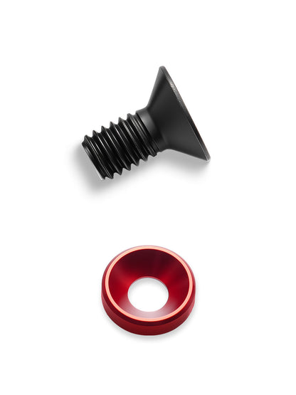 Complete M4 countersunk washer and screw assembly kit for custom sheath modification.