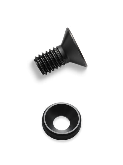 M4 screw and washer combo kit showing black screws with multiple anodized washer color options.