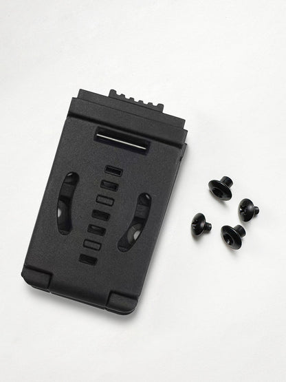 TACTICALGEEK TG G7 EDC Knife Clip Holster belt buckle with included screws and mounting accessories.