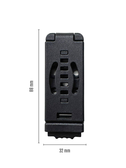 TACTICALGEEK TG G8 EDC Knife Clip Holster belt buckle size specification showing dimensions and compact carry design.