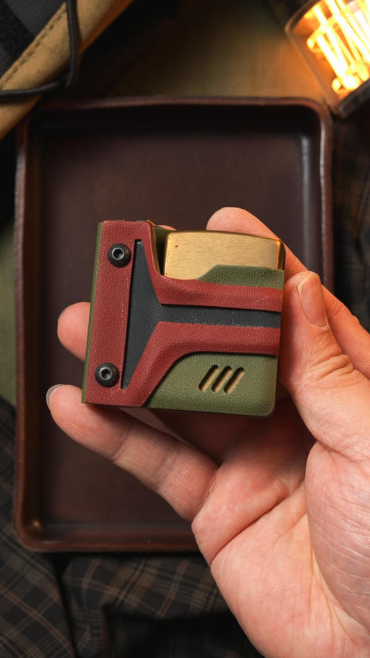 TACTICALGEEK Custom Kydex Sheath for Zippo Lighter – Red, Black and Olive Green EDC Carry