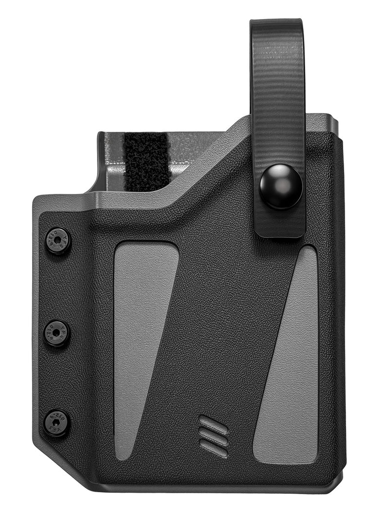Side profile of the Sealed Dual-Port Edition skeleton frame case showing slim protective structure for iPhone 17 Pro.