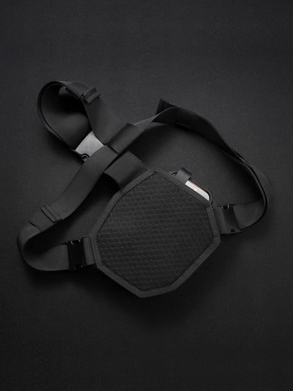 TACTICALGEEK Chest-Front Phone Sheath Harness – Padded Breathable Mesh Back Panel