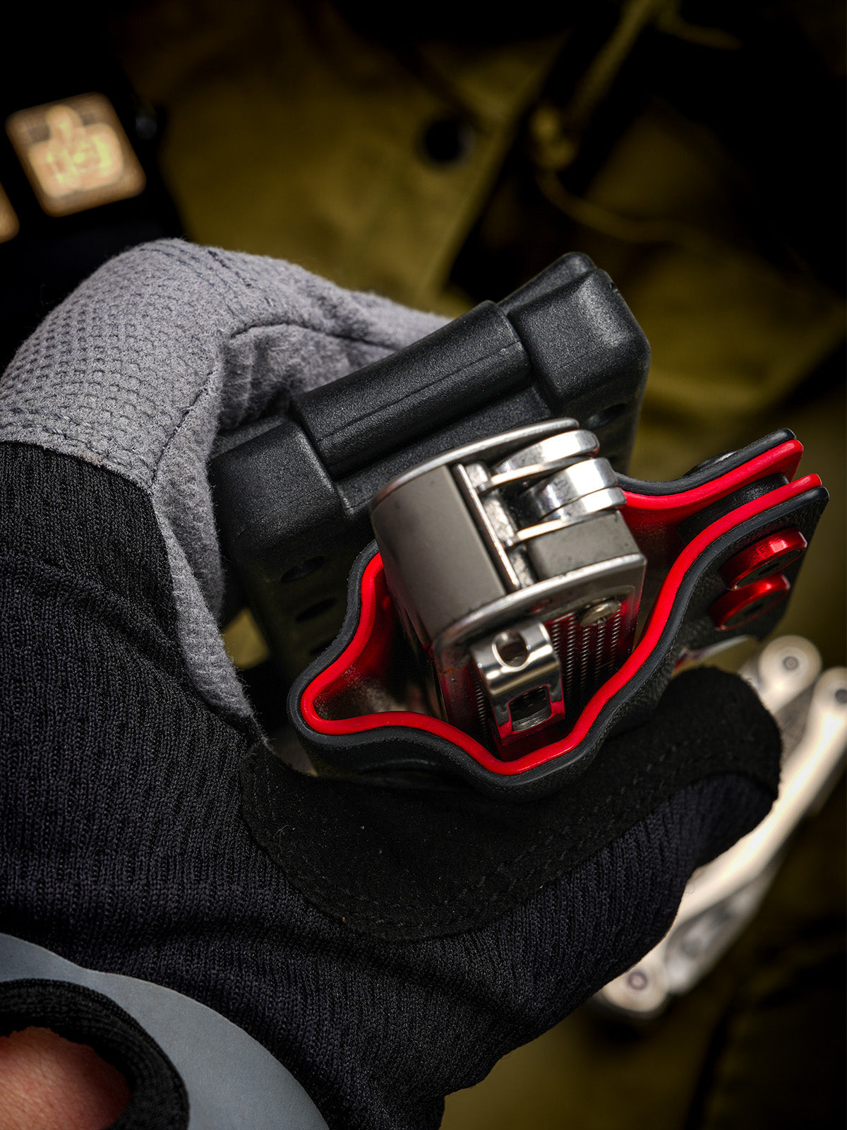TACTICALGEEK Shark Kydex Multi-Tool Sheath – Top Opening and Retention Detail