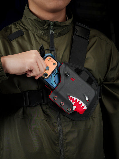 TACTICALGEEK Shark Chest-Front Phone Sheath for iPhone 17 Pro & 17 Pro Max – Quick Access Design