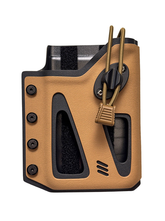 TG TACTICALGEEK Kydex EDC sheath featuring adjustable mounting hardware and secure retention design.